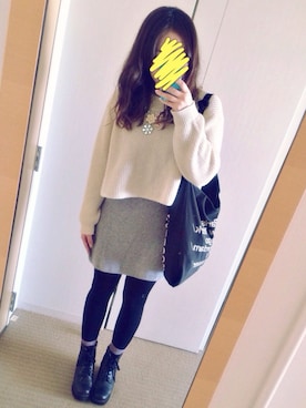 「JEANASIS（ジーナシス）のアイテム（ワンピース/ドレス）」を使った、かほこ。さん（レディース・161cm）の春コーディネート