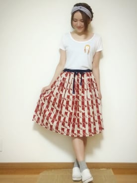 「POU DOU DOU（プードゥドゥ）のアイテム」を使った、かほこ。さん（レディース・161cm）の夏コーディネート