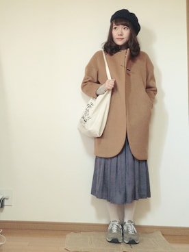「peu pres（プープレ）のアイテム（その他アウター）」を使った、かほこ。さん（レディース・161cm）の冬コーディネート