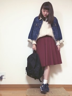 かほこ。さん（レディース・161cm）の冬コーディネート