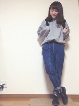 「DHOLIC（ディーホリック）のアイテム（その他シューズ）」を使った、かほこ。さん（レディース・161cm）の春コーディネート