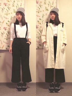 「w closet（ダブルクローゼット）のアイテム（その他アウター）」を使った、かほこ。さん（レディース・161cm）の春コーディネート