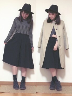 「DHOLIC（ディーホリック）のアイテム（その他シューズ）」を使った、かほこ。さん（レディース・161cm）の春コーディネート