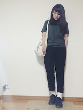 「DHOLIC（ディーホリック）のアイテム（その他シューズ）」を使った、かほこ。さん（レディース・161cm）の夏コーディネート