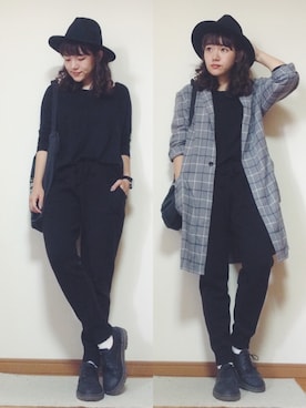 「DHOLIC（ディーホリック）のアイテム（その他シューズ）」を使った、かほこ。さん（レディース・161cm）の秋コーディネート