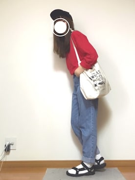 「H&M（エイチ・アンド・エム）のアイテム（キャップ）」を使った、かほこ。さん（レディース・161cm）の春コーディネート