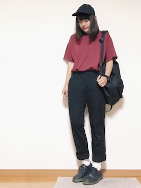 「DHOLIC（ディーホリック）のアイテム（その他シューズ）」を使った、かほこ。さん（レディース・161cm）の夏コーディネート