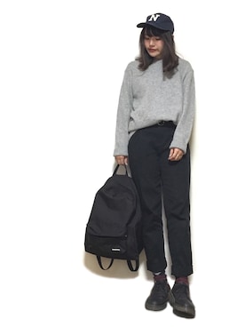 「DHOLIC（ディーホリック）のアイテム（その他シューズ）」を使った、かほこ。さん（レディース・161cm）の秋コーディネート