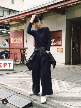「OLIVEdesOLIVE」｜青柳 文子さん（レディース・162cm）の春コーディネート