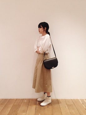 「No6（ナンバーシックス）のアイテム」を使った、青柳 文子さん（レディース・162cm）の春コーディネート