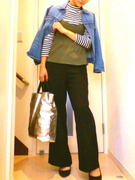 「シルバーバッグ」｜MeGuRiさん（レディース・162cm）の春コーディネート