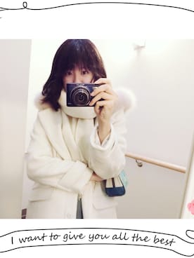 「MISCH MASCH（ミッシュマッシュ）のアイテム（ダッフルコート）」を使った、Lu Yangさん（レディース・163cm）の秋コーディネート