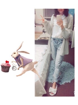 「EBELE MOTION（エベルモーション）のアイテム」を使った、Lu Yangさん（レディース・163cm）の冬コーディネート