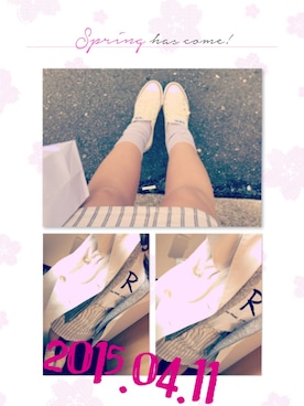 「ルーズソックス」｜「アイテム（トレンチコート）」を使った、kkrさん（レディース・157cm）の春コーディネート