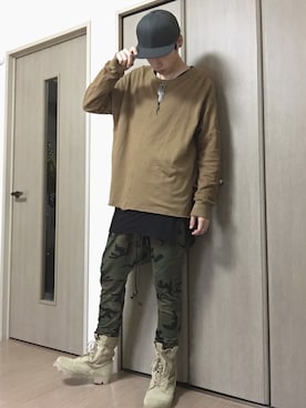 「Daniel Patrick（ダニエルパトリック）のアイテム（パンツ）」を使った、Y.Sさん（メンズ・179cm）の春コーディネート