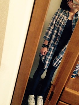 「C.D.S BASIC（シーディーエスベーシック）のアイテム（シャツワンピース）」を使った、みきさん（レディース・163cm）の秋コーディネート