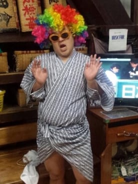 「サングラス」｜「アイテム（浴衣）」を使った、月亭太遊さん（メンズ・166cm）の夏コーディネート