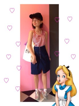 「COMMON PROJECTS（コモンプロジェクト）のアイテム（その他シューズ）」を使った、MANONさん（レディース・160cm）の夏コーディネート
