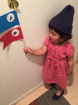 「こどもの日」｜「アイテム（ワンピース/ドレス）」を使った、Kanさん（キッズ・90cm）の春コーディネート