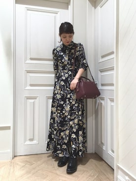 「シャツワンピ」｜yuka otaniさん（レディース・165cm）の秋コーディネート