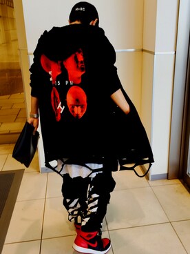 「MISBHV（ミスビヘイブ）のアイテム（パーカー）」を使った、187さん（メンズ・165cm）の春コーディネート