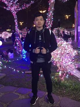 「SMGのアイテム（帽子）」を使った、Edison さん（メンズ・163cm）の冬コーディネート