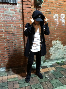 「SQUAD（スクアッド）のアイテム（帽子）」を使った、Edison さん（メンズ・163cm）の春コーディネート