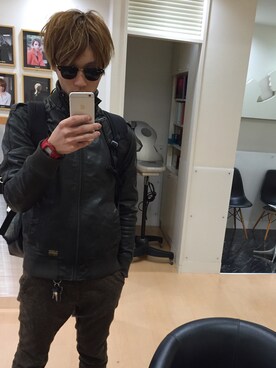 「メイクアップ」｜「アイテム（ジャケット/アウター）」を使った、shoooooriさん（メンズ・176cm）の冬コーディネート