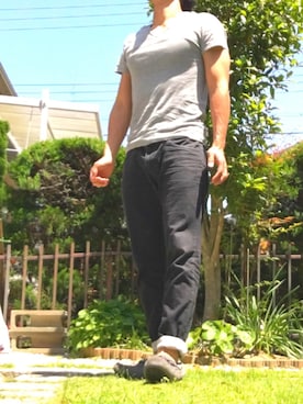 「ＧＷ」｜「アイテム（モカシン/デッキシューズ）」を使った、なーやさん（メンズ・184cm）の春コーディネート