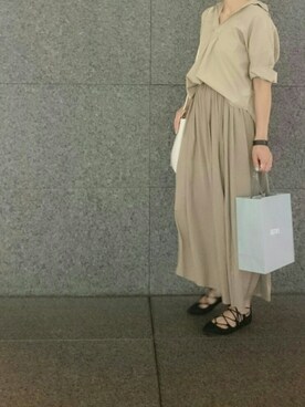 「お買い物」｜「アイテム（パンプス）」を使った、itsuさん（レディース・167cm）の夏コーディネート