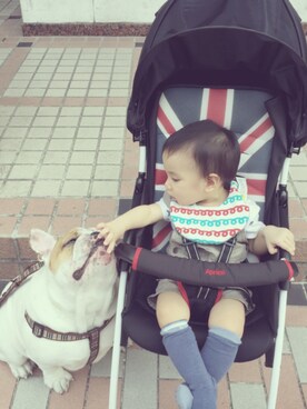 「Carter's（カーターズ）のアイテム（サロペット/オーバーオール）」を使った、Cさん（キッズ・80cm）の冬コーディネート