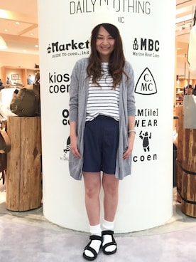 「coenスタッフスタイリング」｜「アイテム（ニットキャップ/ビーニー）」を使った、coen ちょざさん（レディース・162cm）の春コーディネート