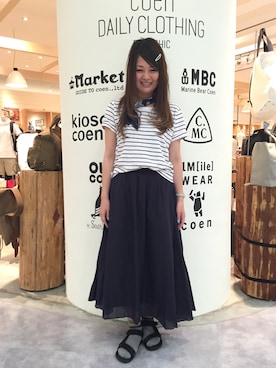 coen ちょざさん（レディース・162cm）の夏コーディネート