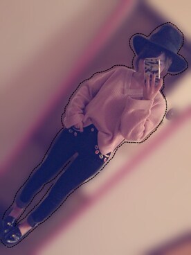 「ピンクニット」｜きさん（レディース・149cm）の冬コーディネート