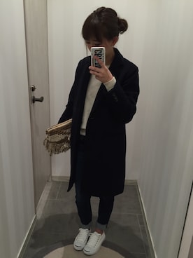 「CONVERSE（コンバース）のCONVERSE コンバース ジャック パーセル / JACK PURCEL（スニーカー）」を使った、YURIさん（レディース・155cm）の冬コーディネート