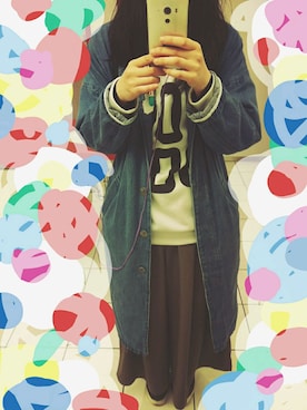 「スカンツGU」｜あっかさん（レディース・169cm）の春コーディネート