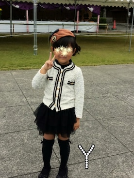 「七五三」｜「アイテム（セットアップ）」を使った、yuzulica☆さん（キッズ・120cm）の冬コーディネート