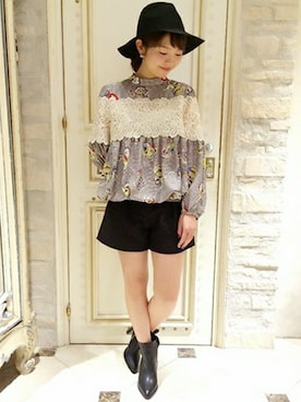 「DEICY（デイシー）のアイテム（パンツ）」を使った、DEICYさん（レディース・161cm）の秋コーディネート