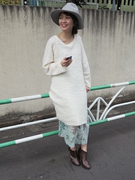 「アイテム（ブーティ）」を使った、DEICYさん（レディース・161cm）の秋コーディネート