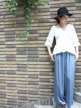 「ブルー×ホワイト」｜DEICYさん（レディース・162cm）の秋コーディネート