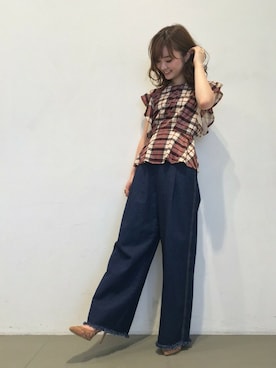 「フレアスリーブ」｜DEICYさん（レディース・159cm）の秋コーディネート
