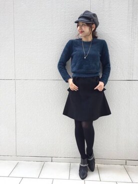 「ME COUTURE（ミークチュール）のアイテム（スカート）」を使った、DEICYさん（レディース・159cm）の冬コーディネート