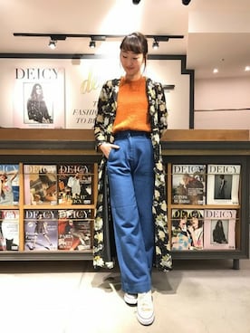 「ボルドーニット」｜DEICYさん（レディース・159cm）の冬コーディネート