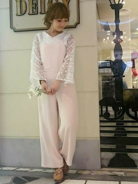 「DEICY（デイシー）のアイテム（サロペット/オーバーオール）」を使った、DEICYさん（レディース・159cm）の冬コーディネート