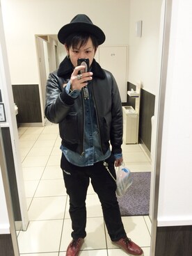 「Subciety（サブサエティ）のアイテム（ブルゾン）」を使った、RYOTA FUJI  (Яyu. )さん（メンズ・170cm）の冬コーディネート