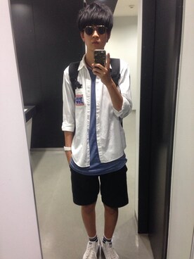 「D&G（ディーアンドジー）のアイテム（腕時計）」を使った、wakachiさん（メンズ・181cm）の夏コーディネート
