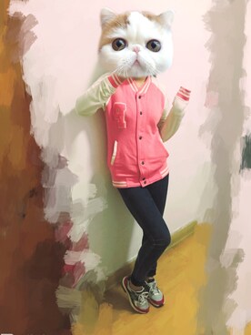 「PULL&BEAR（プルアンドベア）のアイテム（スタジャン）」を使った、Tcherryxxさん（レディース・163cm）の春コーディネート