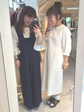 「mystic（ミスティック）のアイテム（サロペット/オーバーオール）」を使った、nakanishi_sakiさん（レディース・154cm）の春コーディネート