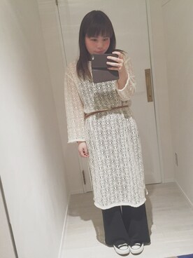 「mystic（ミスティック）のアイテム（サロペット/オーバーオール）」を使った、nakanishi_sakiさん（レディース・154cm）の春コーディネート