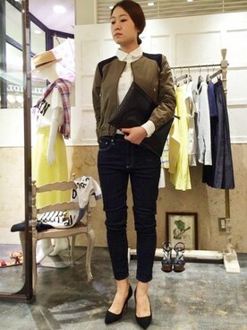 Salon de la Trinite'新宿店スタッフさん(レディース・168cm)の秋コーディネート